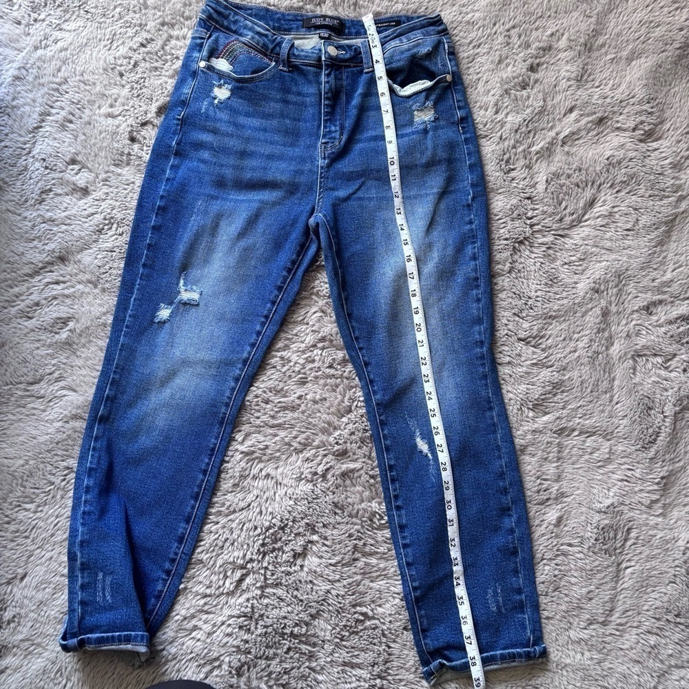 ⭐️⭐️⭐️Women’s Judy Blue Jeans size 11 with rainbow pocket - Picture 12 of 13